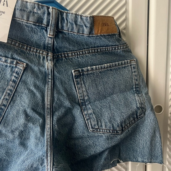 ZARA High Waisted Ripped Shorts